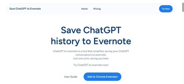 ChatGPT to Evernote - Tool preview