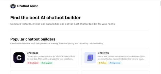 Chatbot Arena - Tool preview