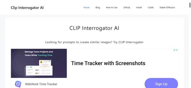 Clip Interrogator - Tool preview
