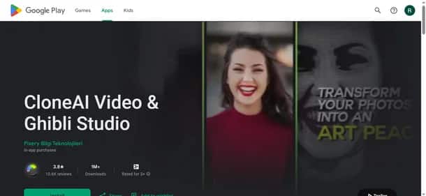 CloneAI AI Video Generator - Tool preview