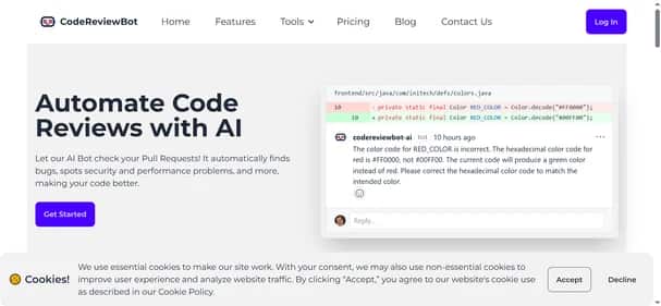 CodeReviewBot - Tool preview