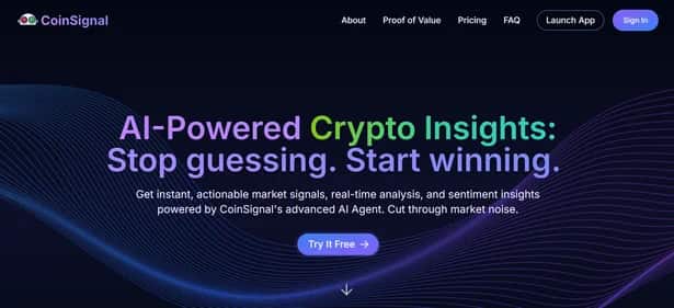 CoinSignal - Tool preview