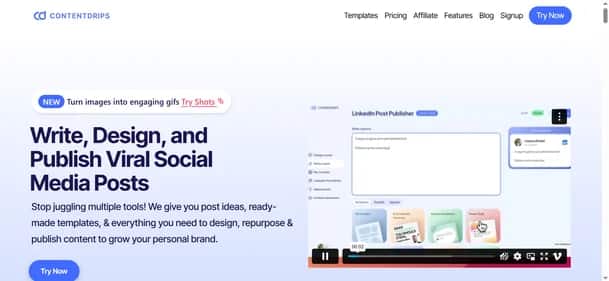 Contentdrips - Tool preview