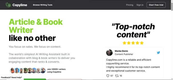 Copylime - Tool preview