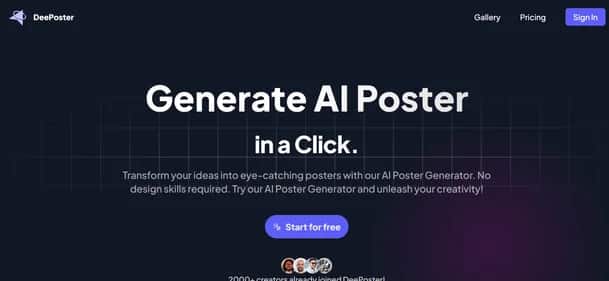 Deeposter - Tool preview