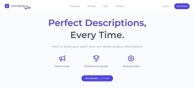 Descriptify AI - Tool preview