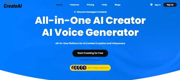 CreateAI - Tool preview
