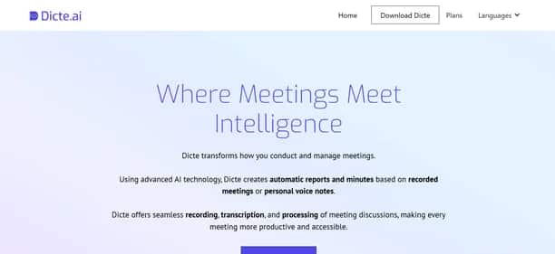 Dicte.ai - Tool preview