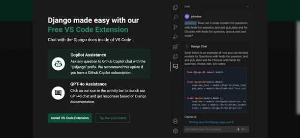 DjangoHelper - Tool preview