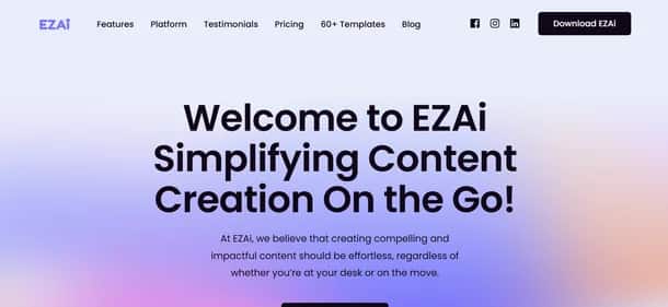 Ezai AI - Tool preview