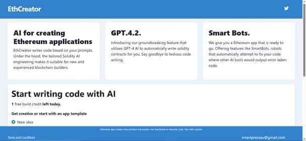 EthCreator - Tool preview
