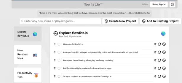 Flowlist Io - Tool preview