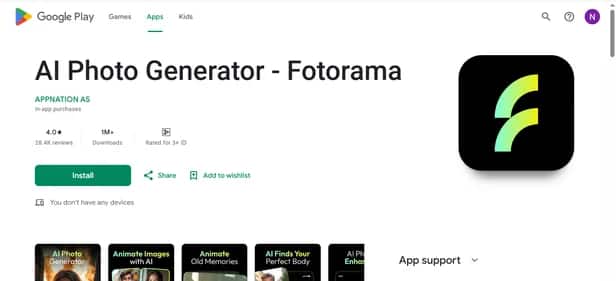 AI Photo Generator - Tool preview