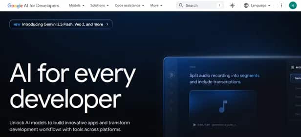 Google AI for Developers - Tool preview