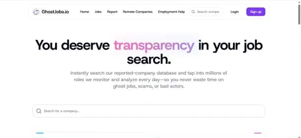 GhostJobs.io - Tool preview