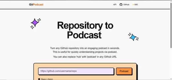 GitPodcast - Tool preview
