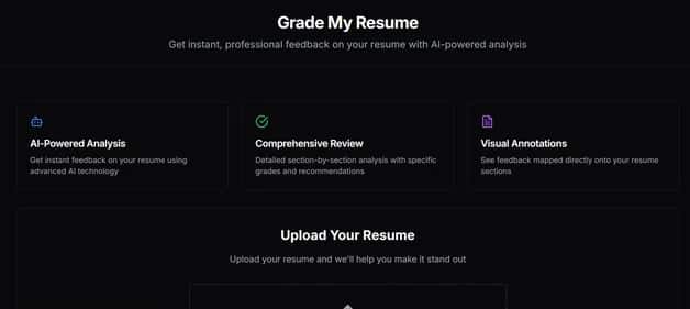 Grade My Resume - Tool preview