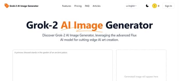 Grok-2 AI Image Generator - Tool preview