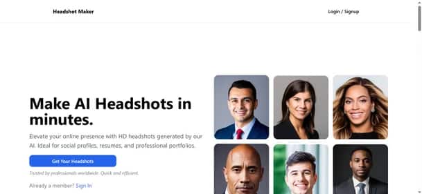 Headshot Maker - Tool preview