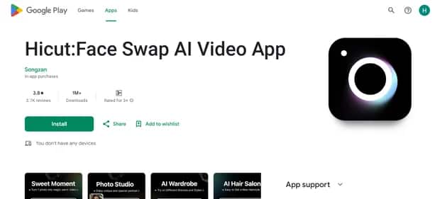 AI Video Generator-HiCut - Tool preview