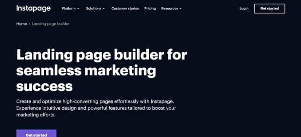 Instapage - Tool preview