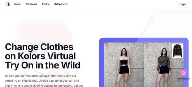 Kolors Virtual Try On - Tool preview