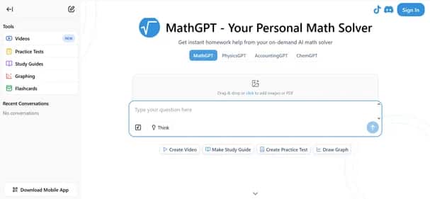 MathGPT - Tool preview