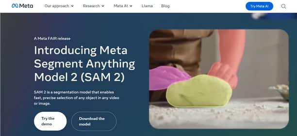 Meta Segment Anything Model 2 - Tool preview