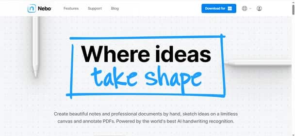 MyScript Notes - Tool preview