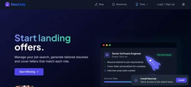 NextJob - Tool preview