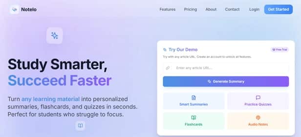 Notelo AI - Tool preview