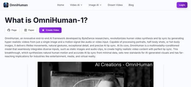 OmniHuman - Tool preview