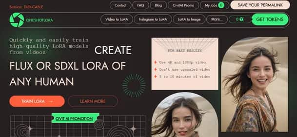 OneShot LoRA - Tool preview