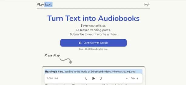 Playtext - Tool preview
