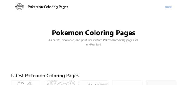 Pokemon Coloring Pages - Tool preview