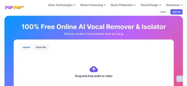 PopPop AI Vocal Remover - Tool preview