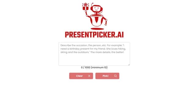 Present Picker Ai - Tool preview