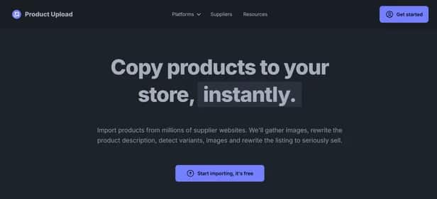 Product Upload - Tool preview