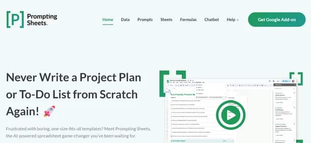 Prompting Sheets - Tool preview