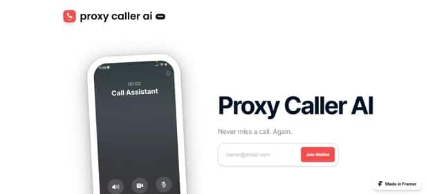 Proxy Caller AI - Tool preview