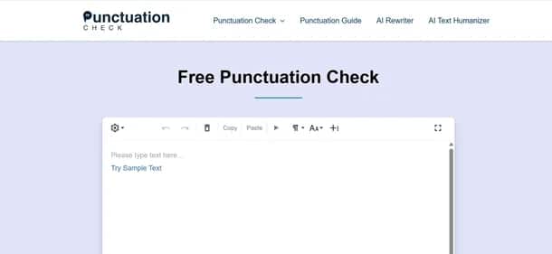 PunctuationCheck - Tool preview