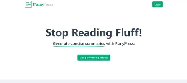 PunyPress - Tool preview