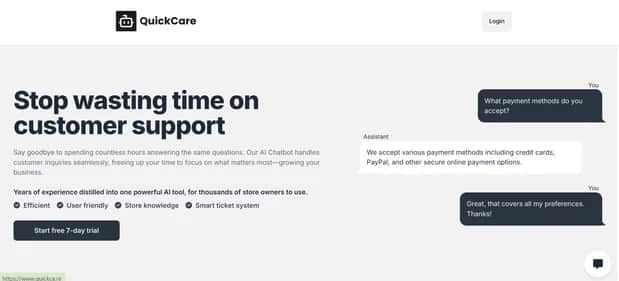 Quickcare - Tool preview