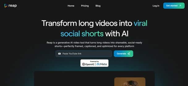 reap: AI Video Editor - Tool preview