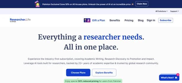 Researcher.Life - Tool preview