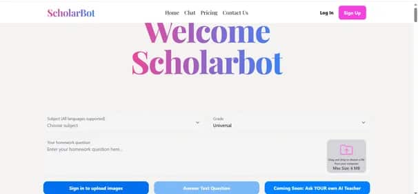 ScholarBot.AI - Tool preview