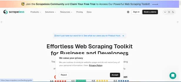 Scrapeless - Tool preview