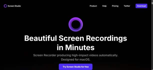 Screen Studio - Tool preview