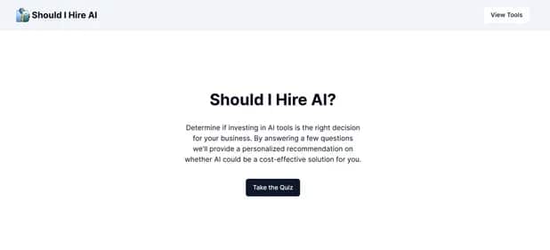 Should I Hire AI? - Tool preview