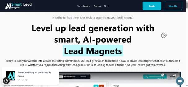 SmartLeadMagnet - Tool preview